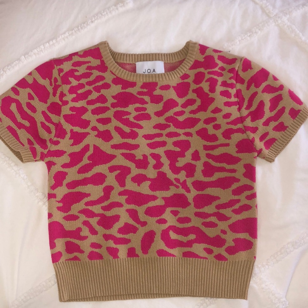 revolve cheetah knit top